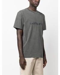 T-shirt à manche longue brodé gris foncé Carhartt WIP