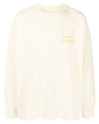 T-shirt à manche longue brodé jaune Martine Rose