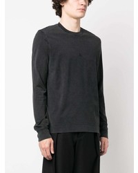 T-shirt à manche longue brodé noir Givenchy