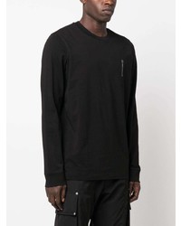 T-shirt à manche longue brodé noir Moncler
