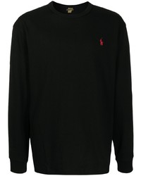 T-shirt à manche longue brodé noir Polo Ralph Lauren