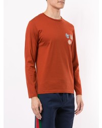 T-shirt à manche longue brodé orange Gieves & Hawkes