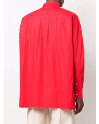 T-shirt à manche longue brodé rouge Jacquemus