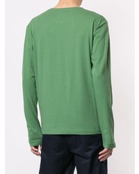 T-shirt à manche longue brodé vert Kent & Curwen