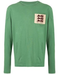 T-shirt à manche longue brodé vert Kent & Curwen