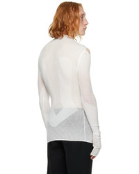 T-shirt à manche longue en tulle blanc Dion Lee