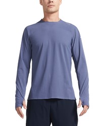 T-shirt à manche longue en tulle bleu