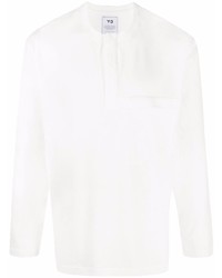 T-shirt à manche longue et col boutonné blanc Y-3