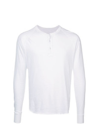 T-shirt à manche longue et col boutonné blanc SAVE KHAKI UNITED
