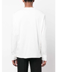 T-shirt à manche longue et col boutonné blanc Zadig & Voltaire