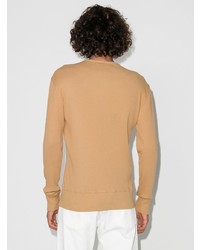 T-shirt à manche longue et col boutonné marron clair Tom Ford
