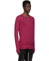 T-shirt à manche longue fuchsia Rick Owens