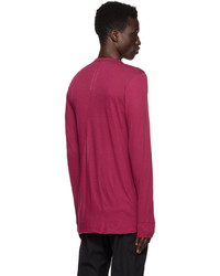 T-shirt à manche longue fuchsia Rick Owens