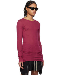 T-shirt à manche longue fuchsia Rick Owens