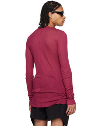 T-shirt à manche longue fuchsia Rick Owens