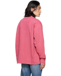 T-shirt à manche longue fuchsia Acne Studios