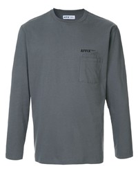 T-shirt à manche longue gris foncé AFFIX