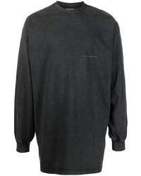 T-shirt à manche longue gris foncé Balenciaga