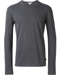T-shirt à manche longue gris foncé James Perse
