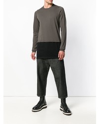 T-shirt à manche longue gris foncé Rick Owens DRKSHDW