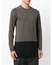 T-shirt à manche longue gris foncé Rick Owens DRKSHDW