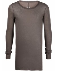 T-shirt à manche longue gris foncé Rick Owens