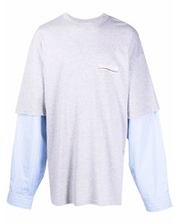 T-shirt à manche longue gris Balenciaga