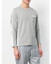 T-shirt à manche longue gris Thom Browne