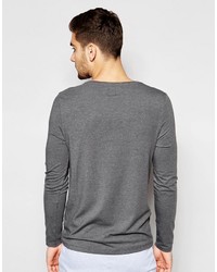 T-shirt à manche longue gris Asos