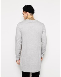 T-shirt à manche longue gris Asos