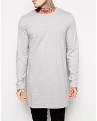 T-shirt à manche longue gris Asos