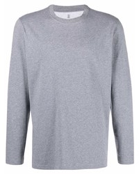 T-shirt à manche longue gris Brunello Cucinelli