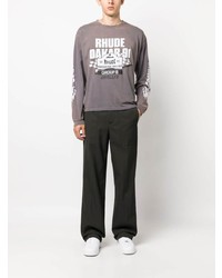 T-shirt à manche longue gris Rhude