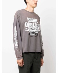 T-shirt à manche longue gris Rhude