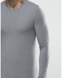 T-shirt à manche longue gris Asos