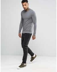 T-shirt à manche longue gris Asos