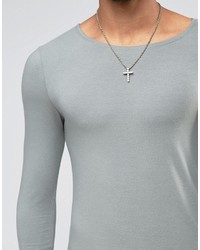 T-shirt à manche longue gris Asos