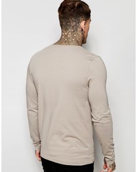 T-shirt à manche longue gris Asos