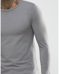 T-shirt à manche longue gris Asos