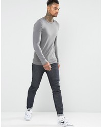 T-shirt à manche longue gris Asos