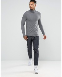 T-shirt à manche longue gris Asos