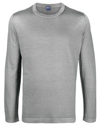 T-shirt à manche longue gris Fedeli