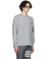 T-shirt à manche longue gris Thom Browne