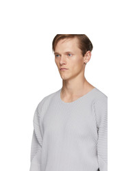 T-shirt à manche longue gris Homme Plissé Issey Miyake