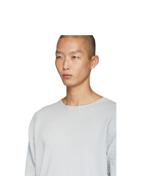 T-shirt à manche longue gris Homme Plissé Issey Miyake