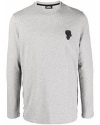 T-shirt à manche longue gris Karl Lagerfeld
