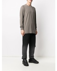 T-shirt à manche longue gris Rick Owens DRKSHDW