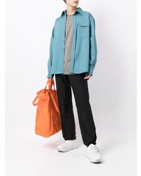 T-shirt à manche longue gris MSGM