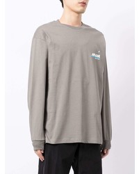 T-shirt à manche longue gris MSGM