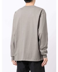 T-shirt à manche longue gris MSGM